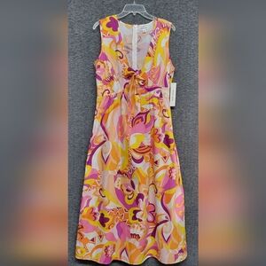 Chloe + Rene Sleeveless Geometric Maxi Dress Size M 100% Cotton